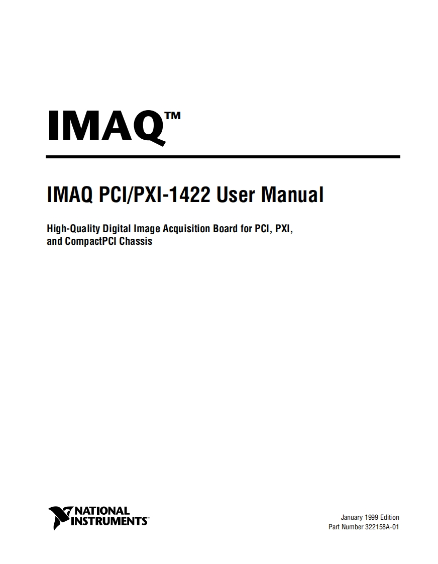 IMAQPCI_PXI-1422User操作说明书手册