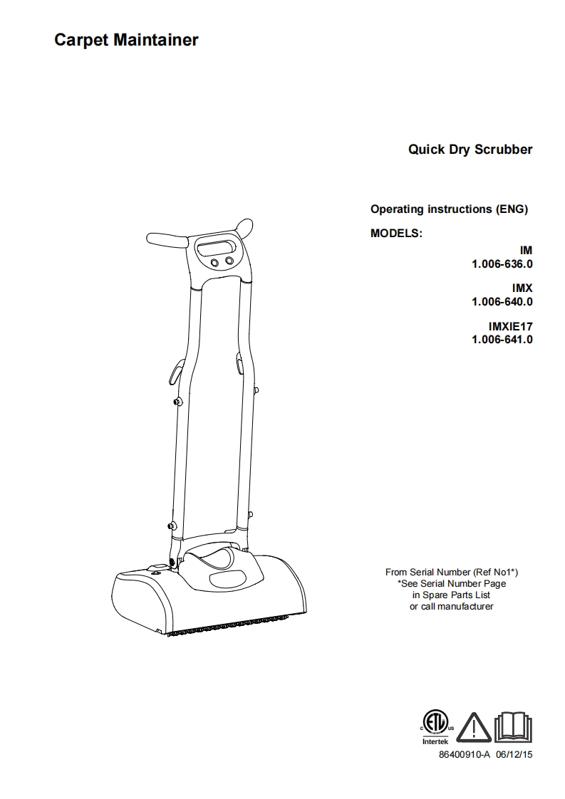 IMX17-manual操作与维护手册