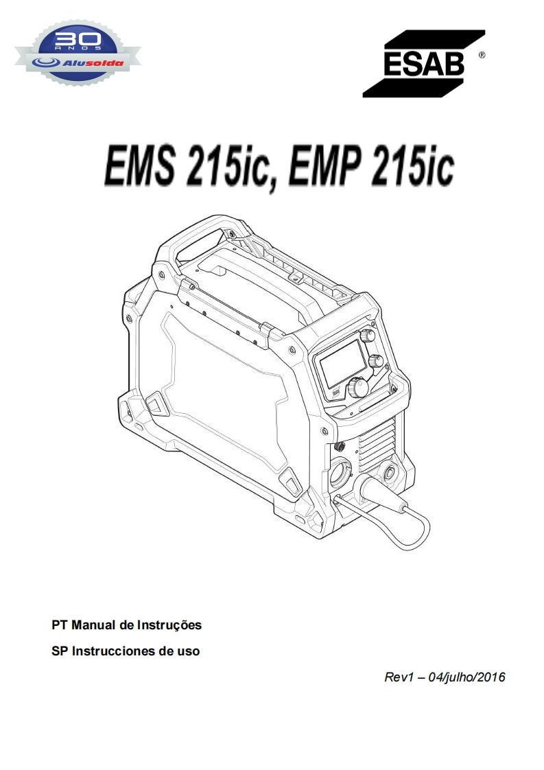 INVERSORA_ESAB_REBEL_EMS_215IC__EMP_215IC操作手册含电器原理图
