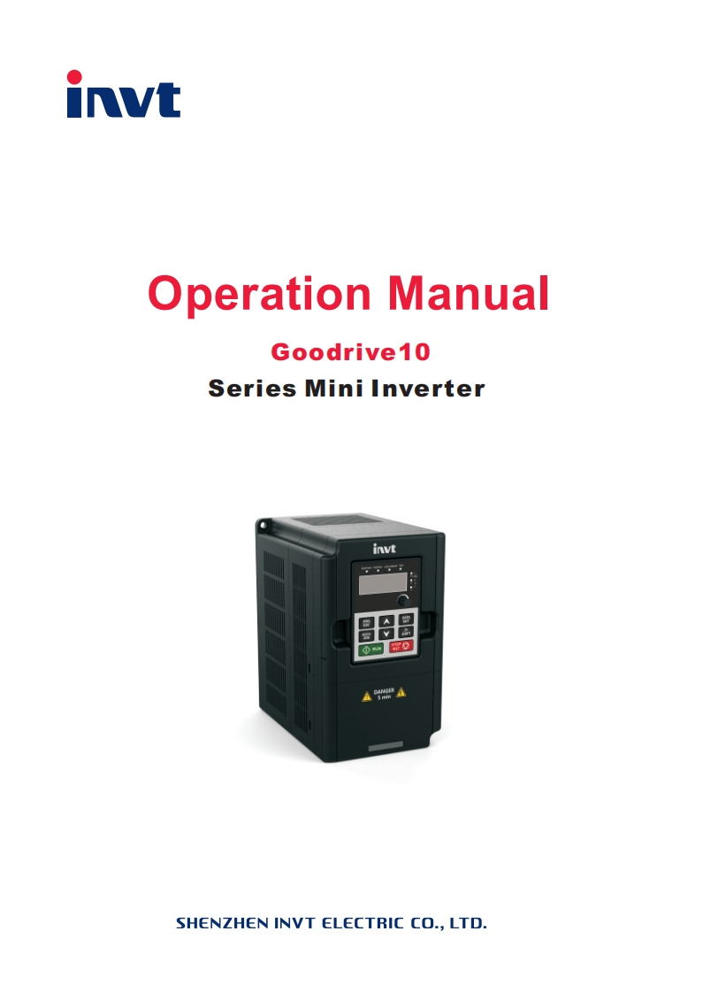 INVT-GD10-Manual变频器操作说明书手册-ENG