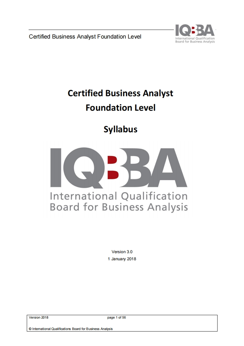 IQBBA_Certified_Business_Analyst_Foundation_Level_Syllabus_V3.0（英文版）_01