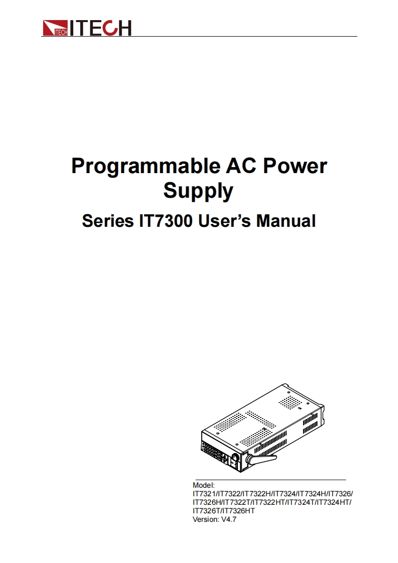 ITECH_IT7300_操作说明书手册