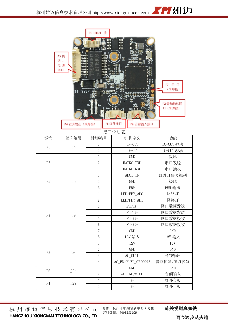 IVG-85X20PT-S接口说明