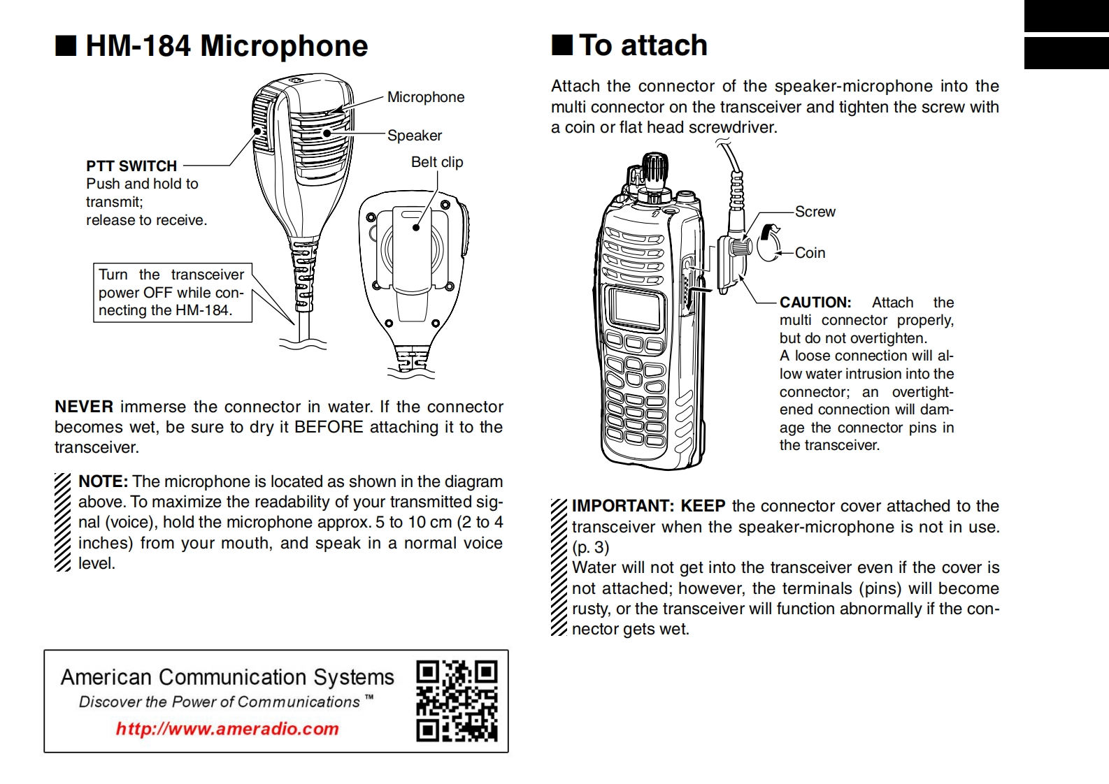 Icom-HM-184-操作说明书手册-找手册网