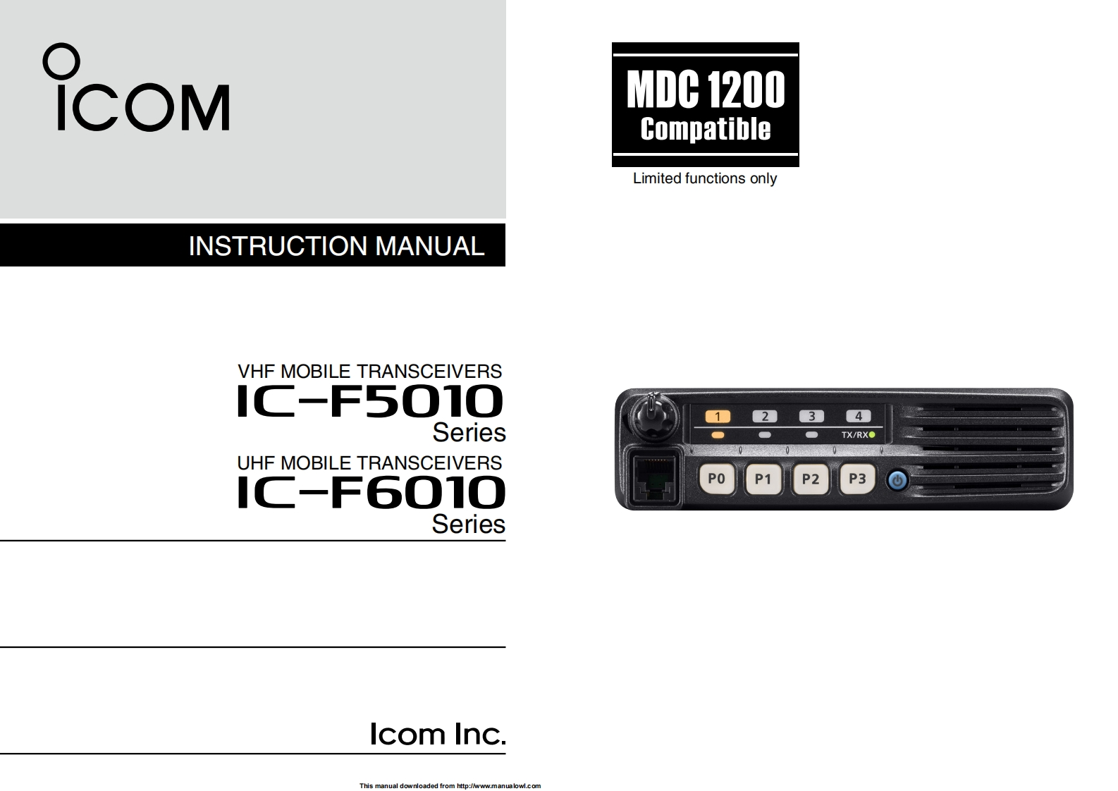 Icom-IC-F6011-Manual操作说明书手册