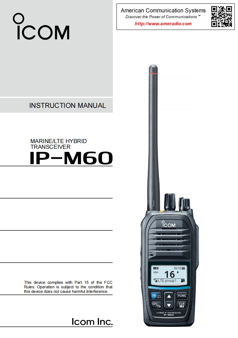 Icom-IP-M60-操作说明书手册