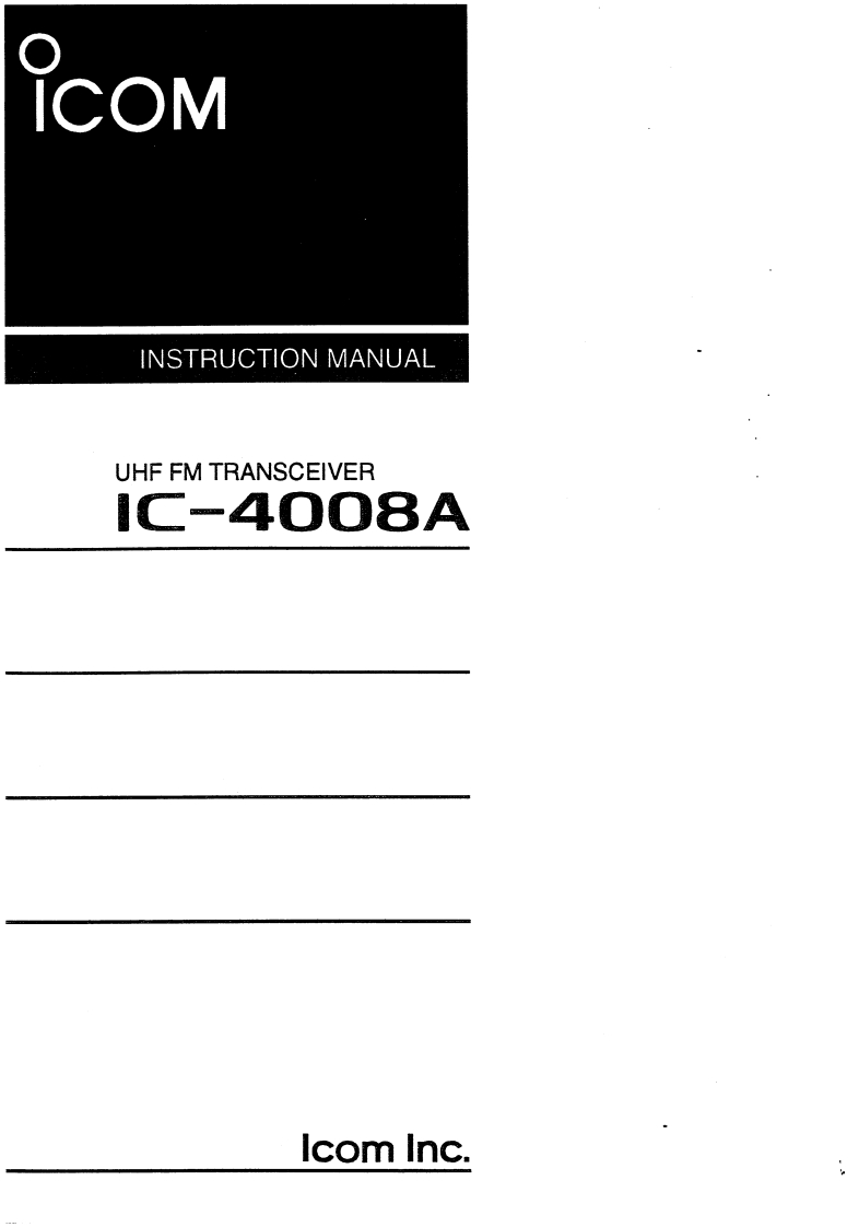 Icom_IC-4008A_使用说明书手册