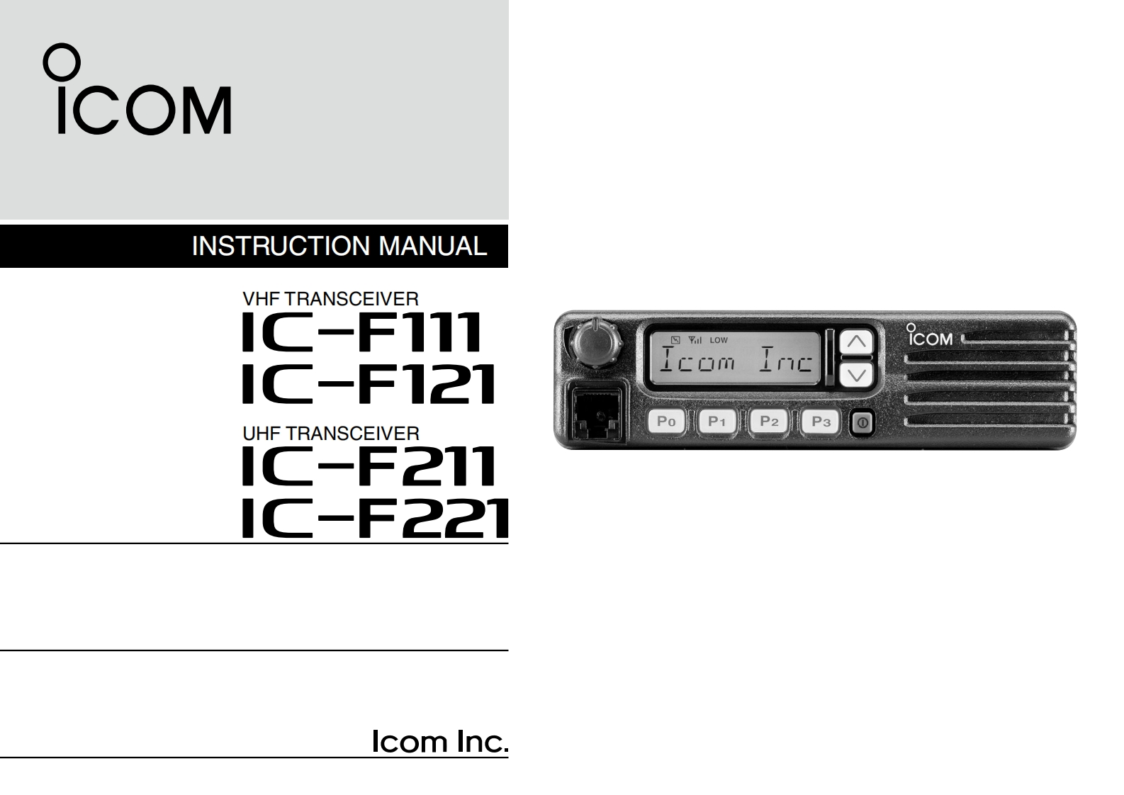 Icom_IC-F111_IC-F121_IC-F211_IC-F221_使用说明书手册