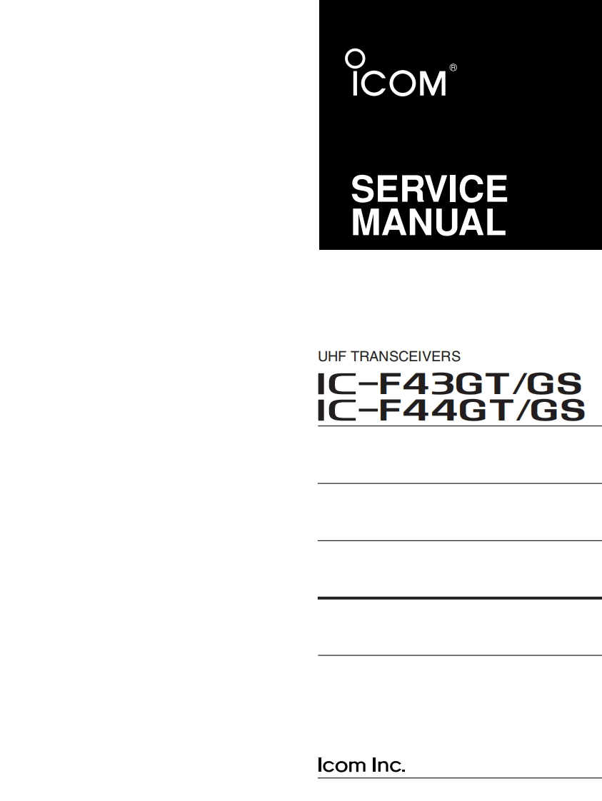 Icom_IC-F43GS_T_IC-F44GS_T_维修维护电器原理图手册_2004