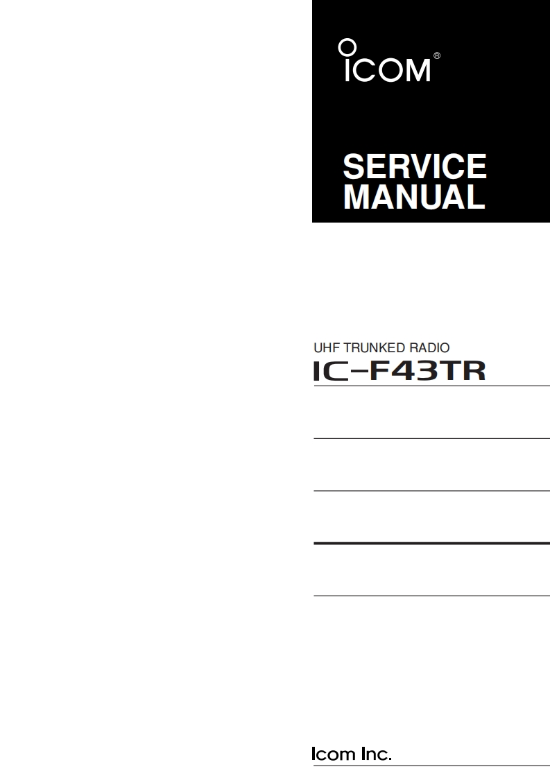 Icom_IC-F43TR_维修维护电器原理图手册_2004