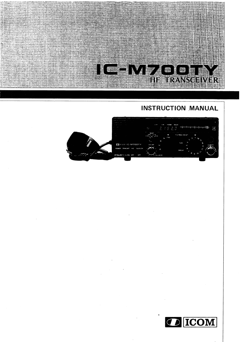 Icom_IC-M700TY_使用说明书手册