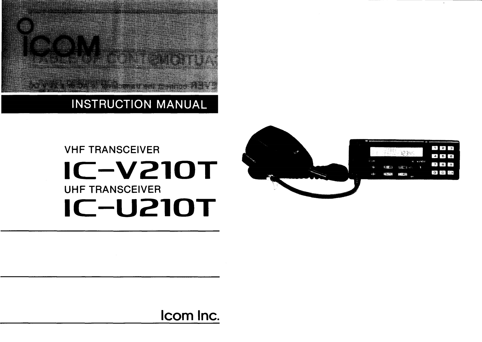 Icom_IC-U210T_IC-V210T_使用说明书手册