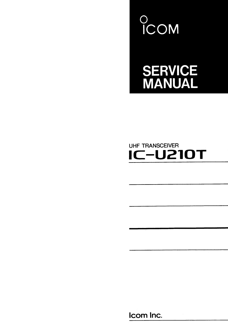 Icom_IC-U210T_维修维护电器原理图手册