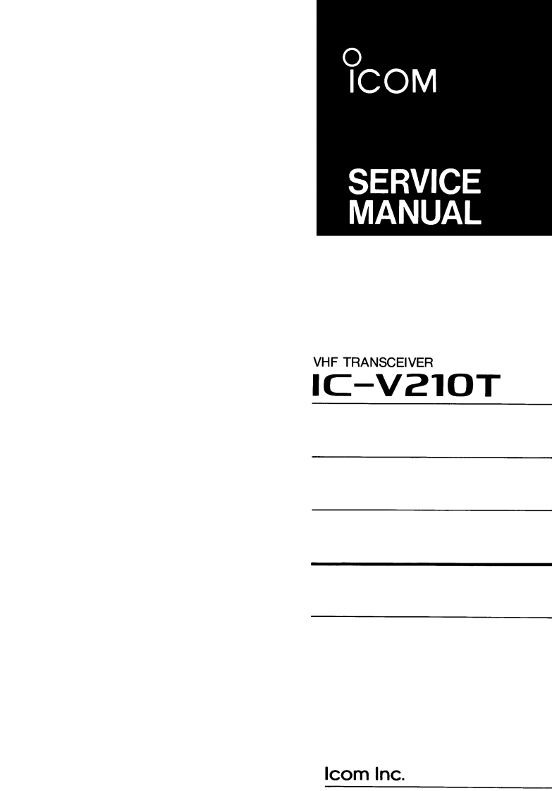 Icom_IC-V210T_维修维护电器原理图手册