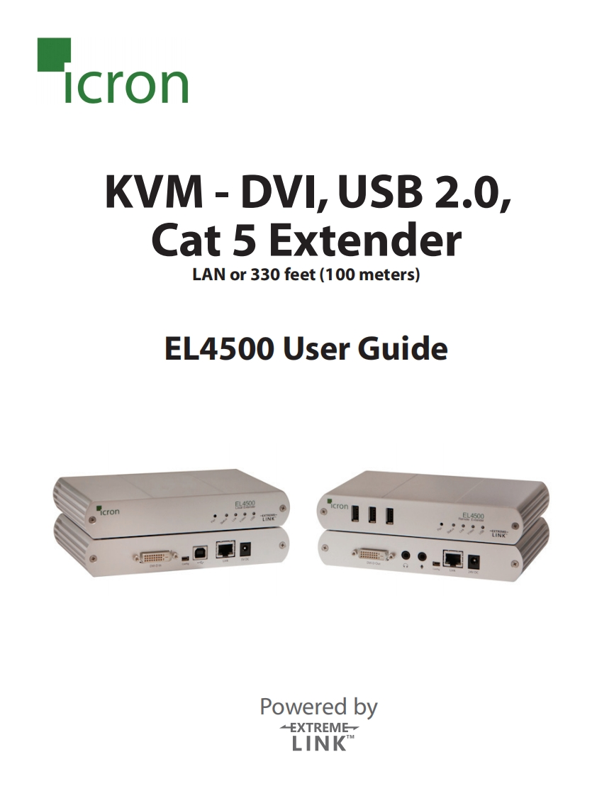 Icron-EL4500-操作说明书手册