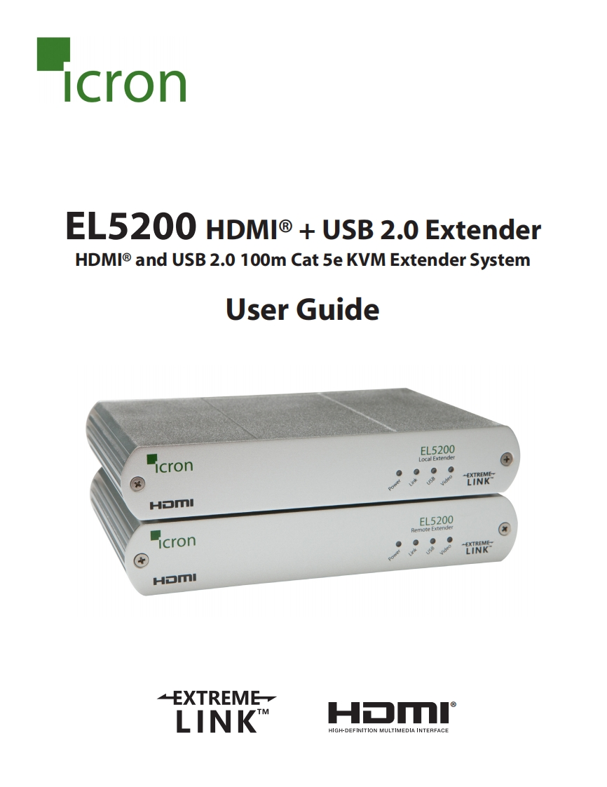 Icron-EL5200-操作说明书手册
