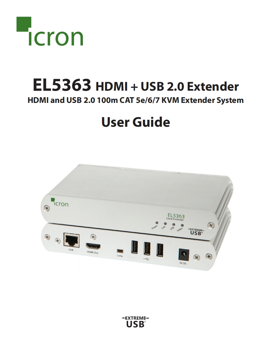 Icron-EL5363-操作说明书手册