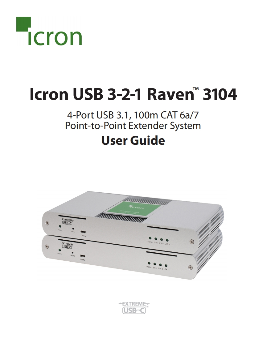 Icron-USB-3-2-1-Raven-3104-操作说明书手册