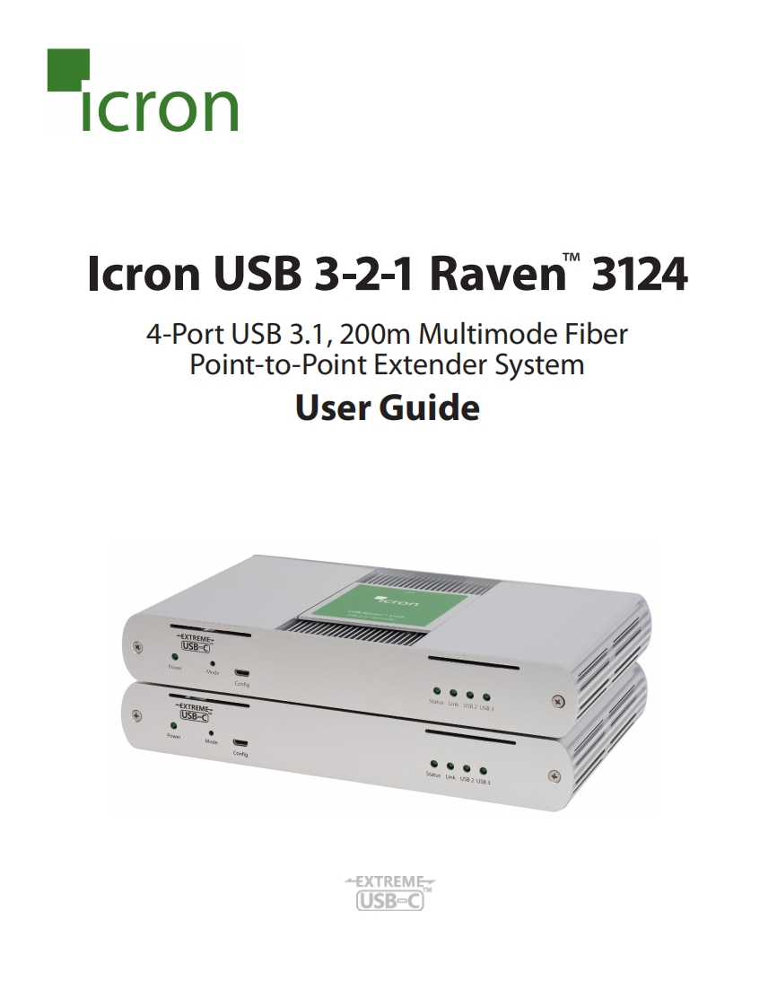 Icron-USB-3-2-1-Raven-3124-操作说明书手册