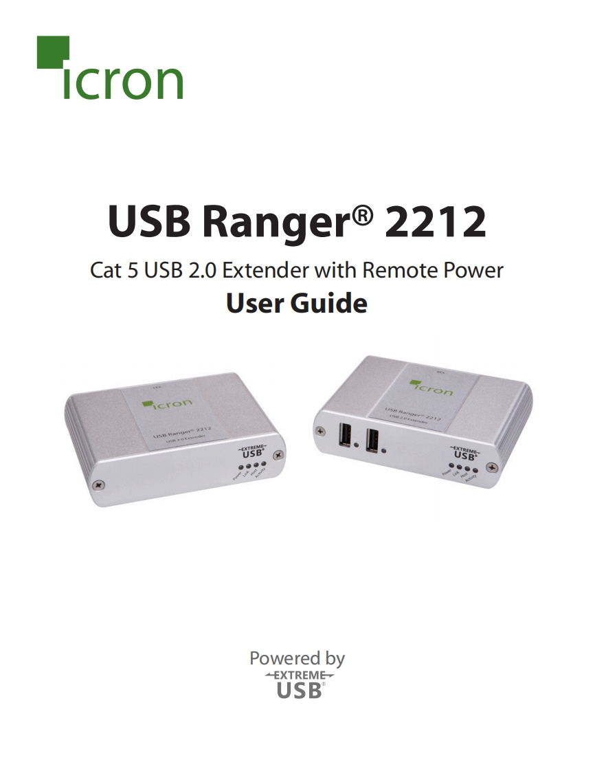 Icron-USB-Ranger-2212-操作说明书手册