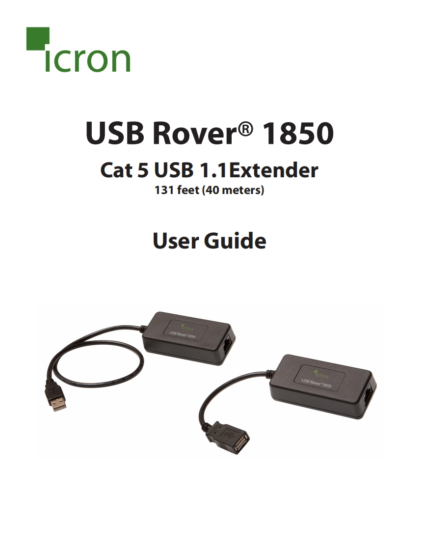Icron-USB1.1-Rover-1850-操作说明书手册
