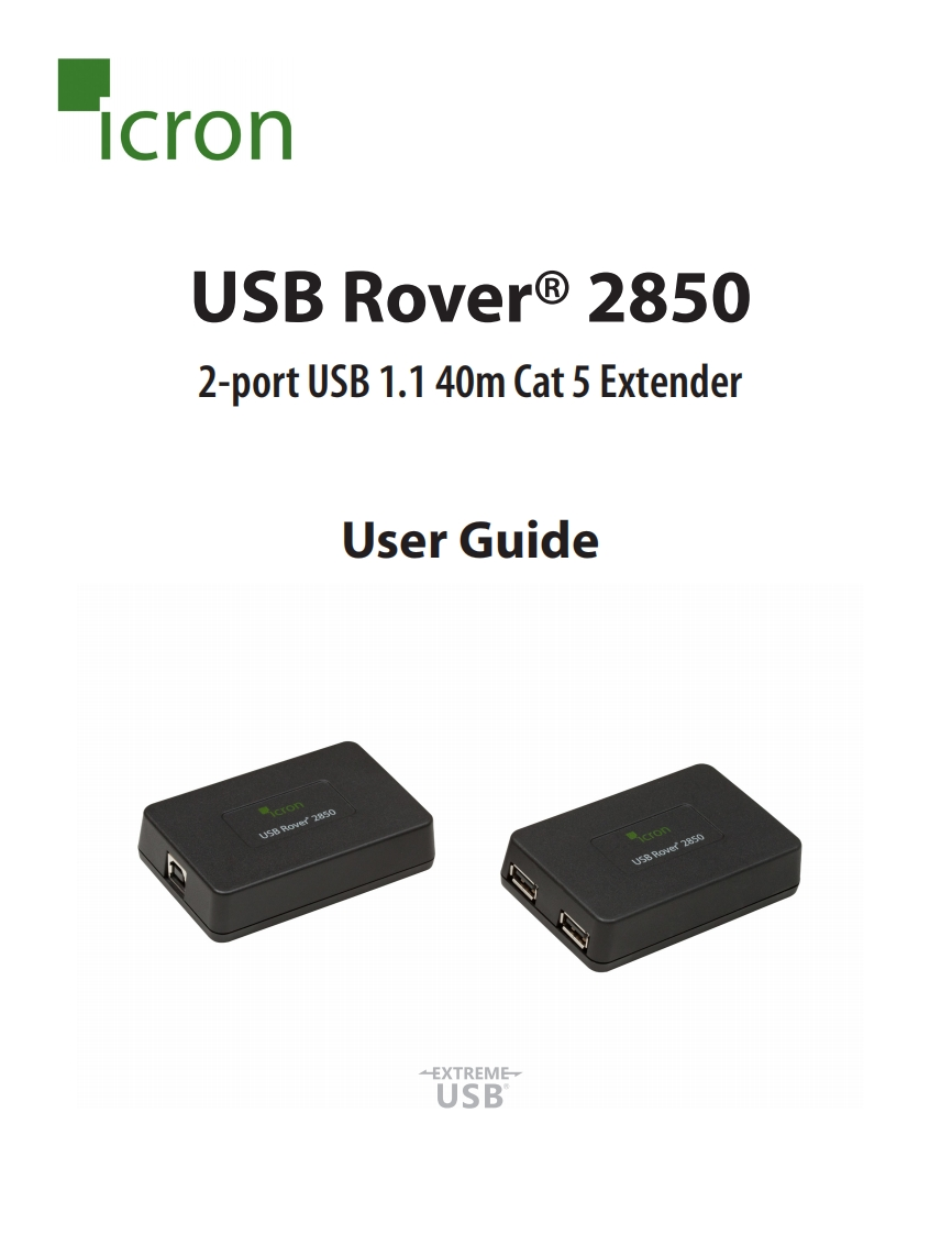 Icron-USB1.1-Rover-2850-操作说明书手册