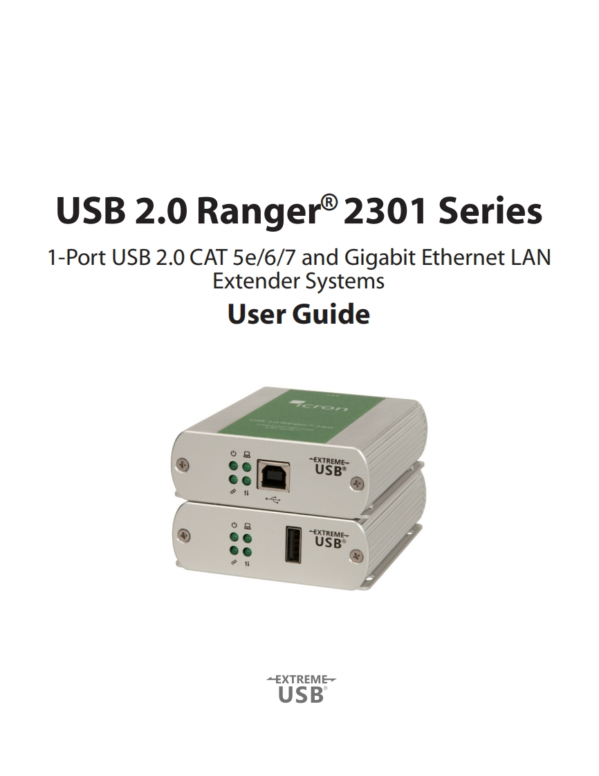Icron-USB2.0-Ranger-2301-操作说明书手册