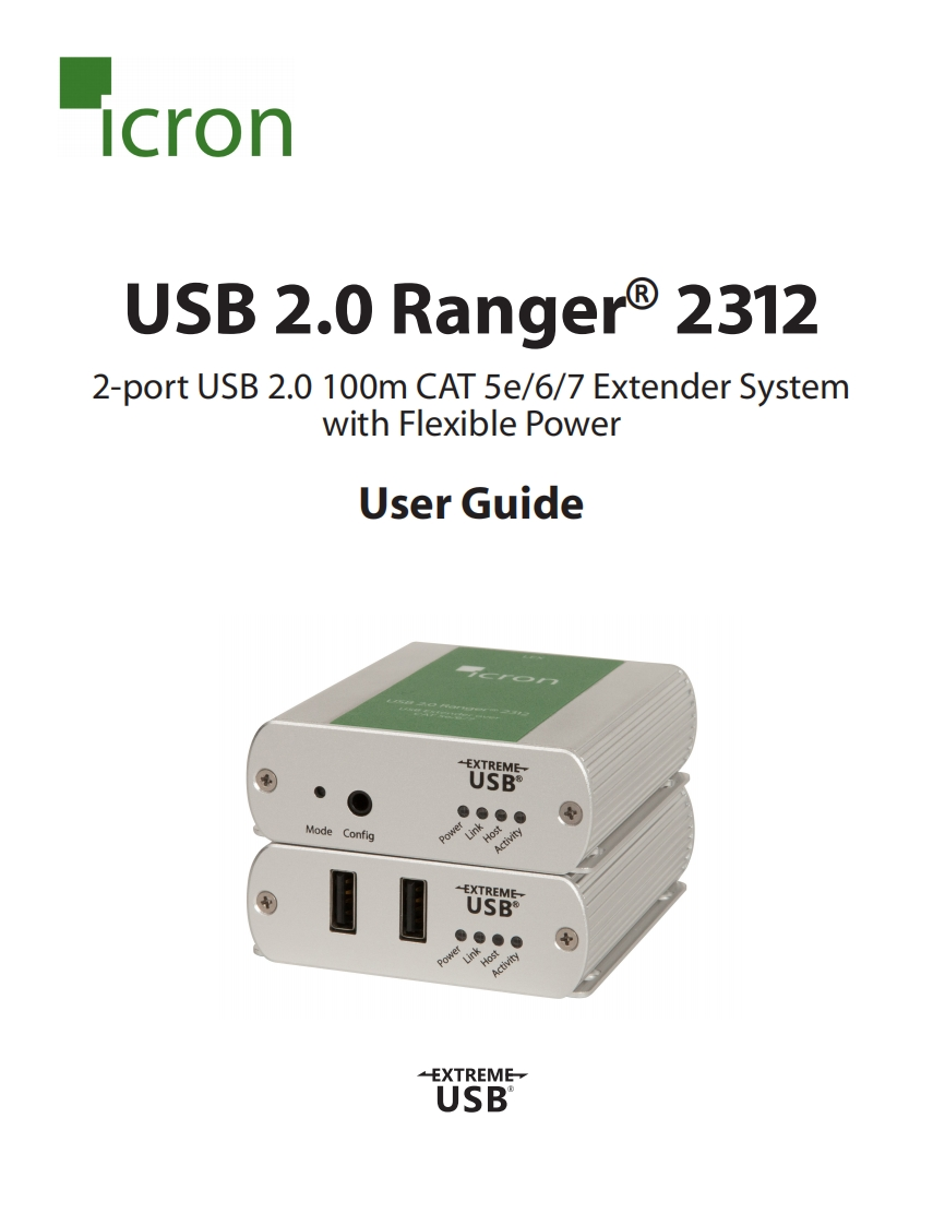 Icron-USB2.0-Ranger-2312-操作说明书手册