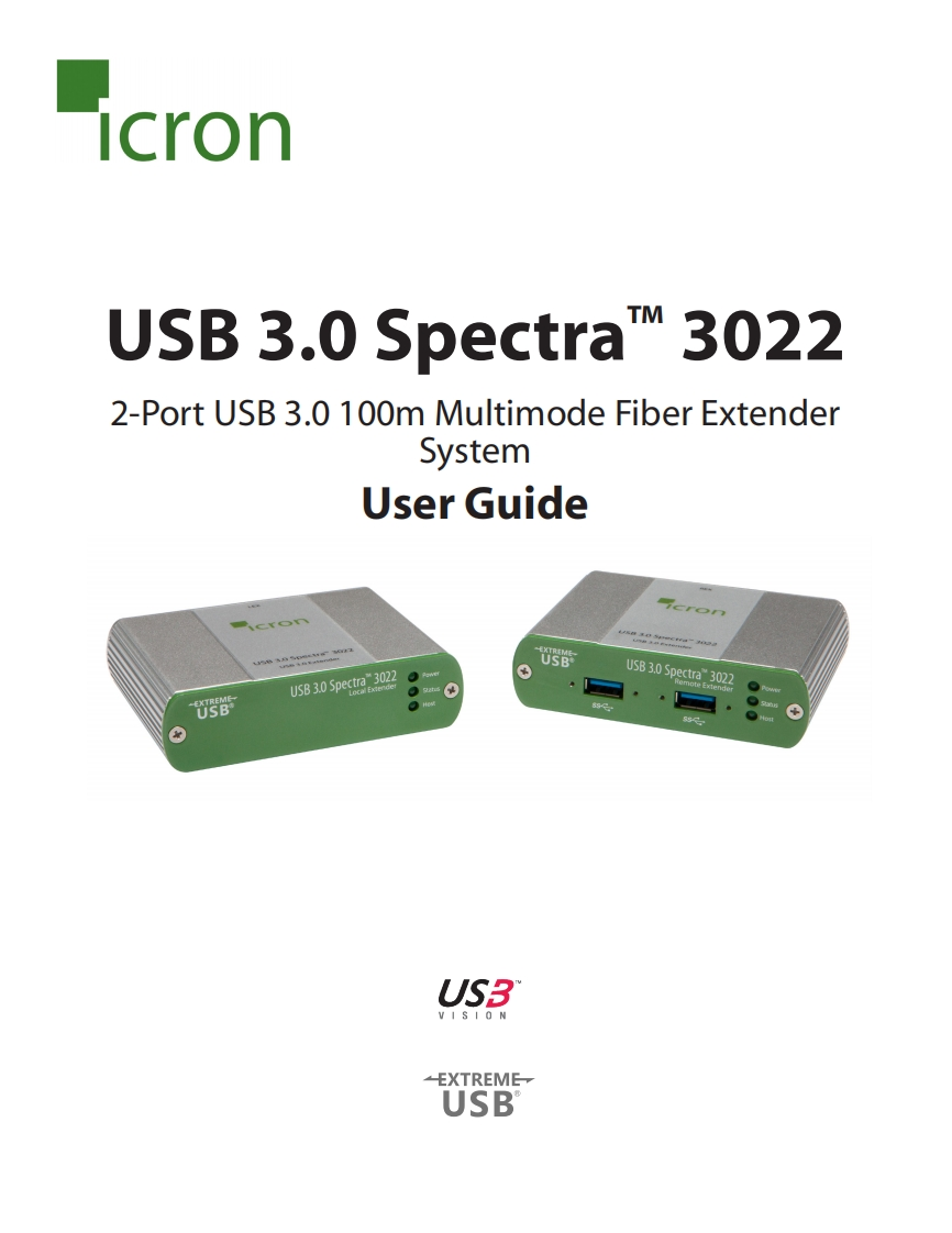 Icron-USB3.0-Spectra-3022-操作说明书手册