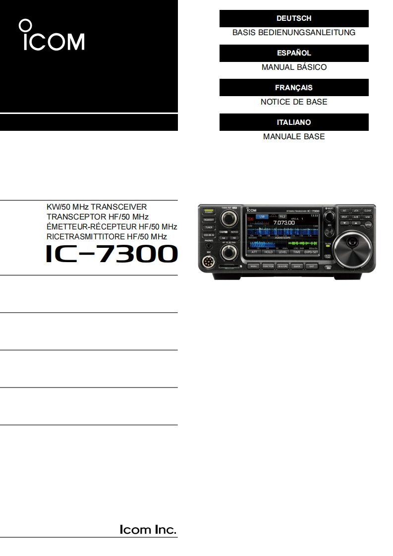 Ic用户使用操作说明书手册_IC-7300_用户使用操作说明书手册DEUESPFRAITA