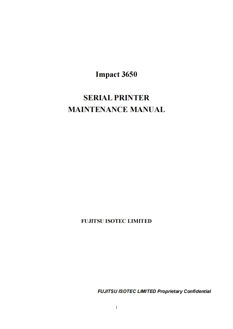 Impact-3650-维修维护手册