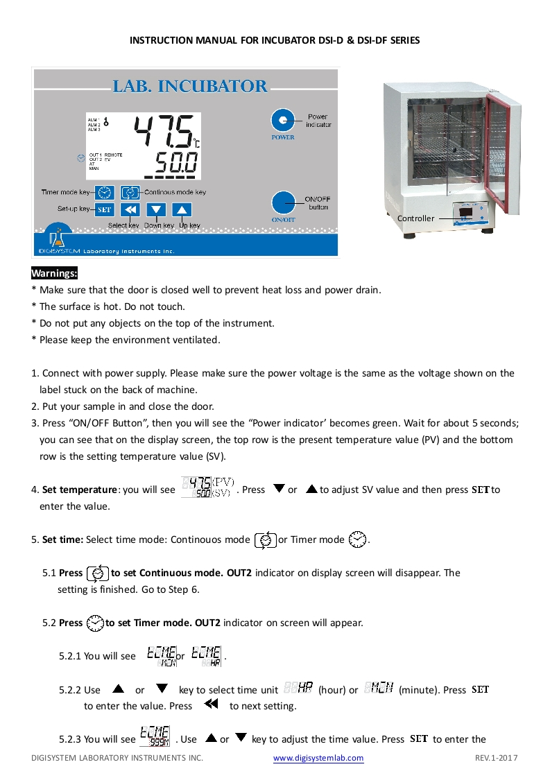 IncubatorwithPIDDT330VA-V216N(操作说明书手册)