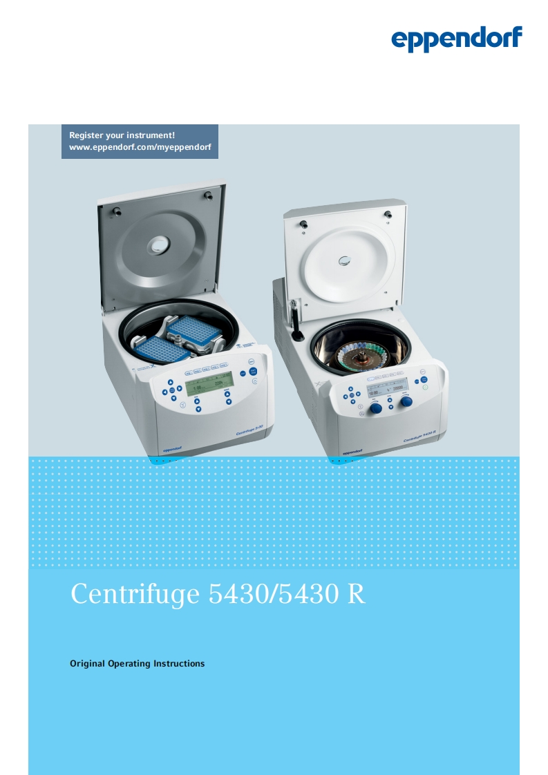 Instruction-用户操作说明书手册-for-the-Eppendorf-5430-Centrifuge