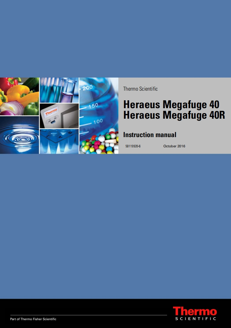 Instruction-用户操作说明书手册-for-the-Thermo-Megafuge-40R