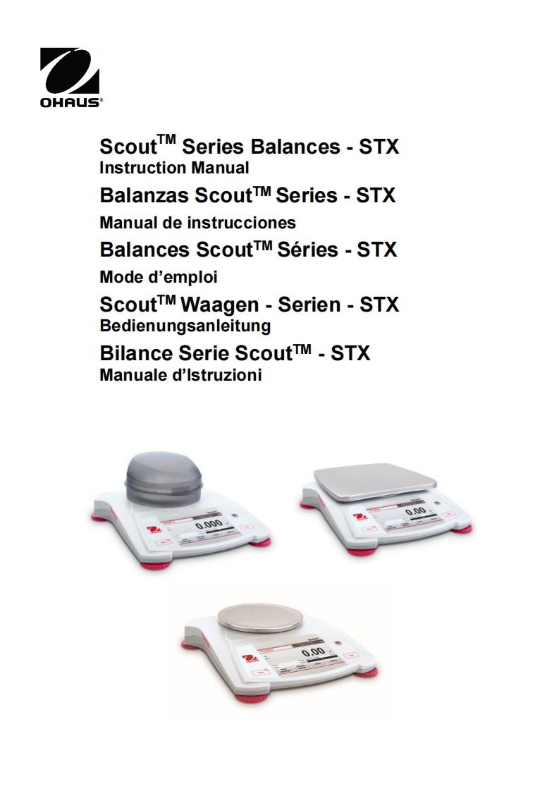 Instruction_参考说明书手册_Scout_STX_EN_ES_FR_DE_IT_30268990_F