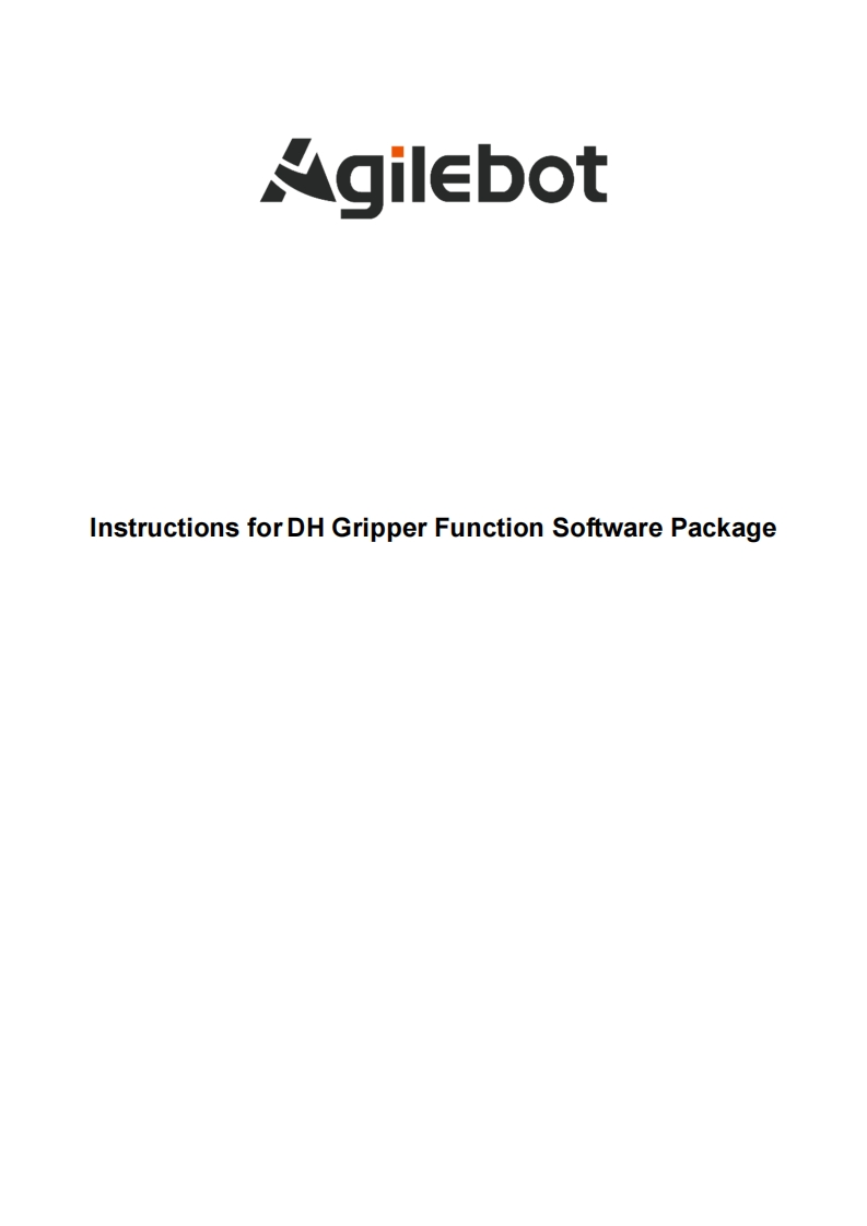 InstructionsforDHGripperFunctionSoftwarePackageV1.1