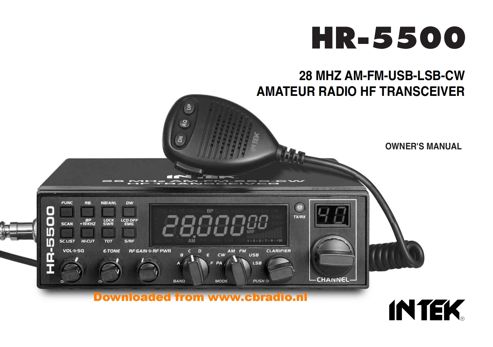 Intek_HR5500_使用说明书手册