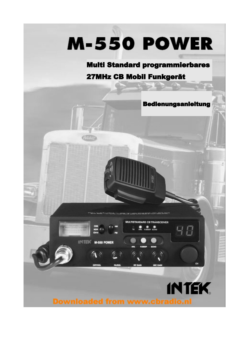 Intek_M550_DE操作说明书手册