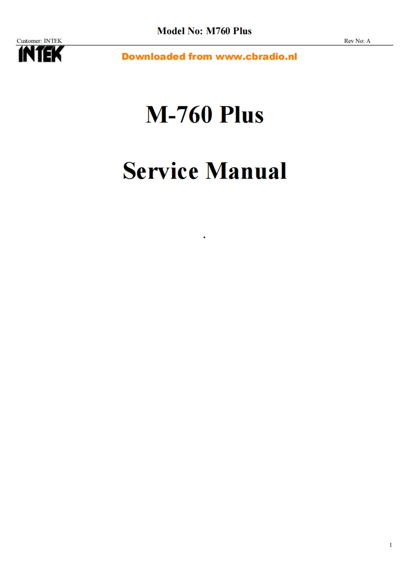 Intek_M760_Plus_ENG维修说明书手册含电气原理图