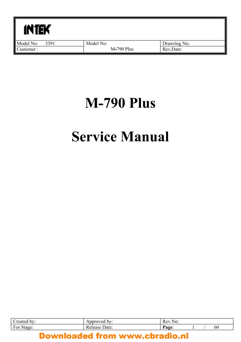 Intek_M790_Plus_ENG维修说明书手册含电气原理图