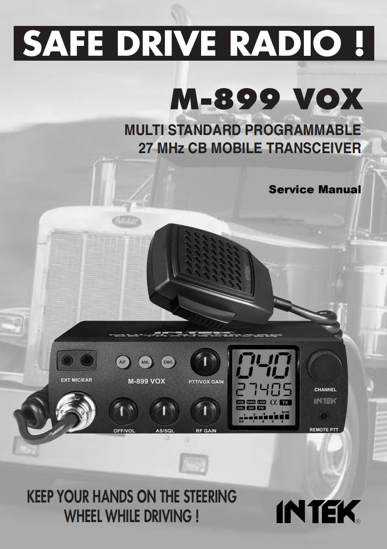 Intek_M899_VOX_ENG维修说明书手册含电气原理图