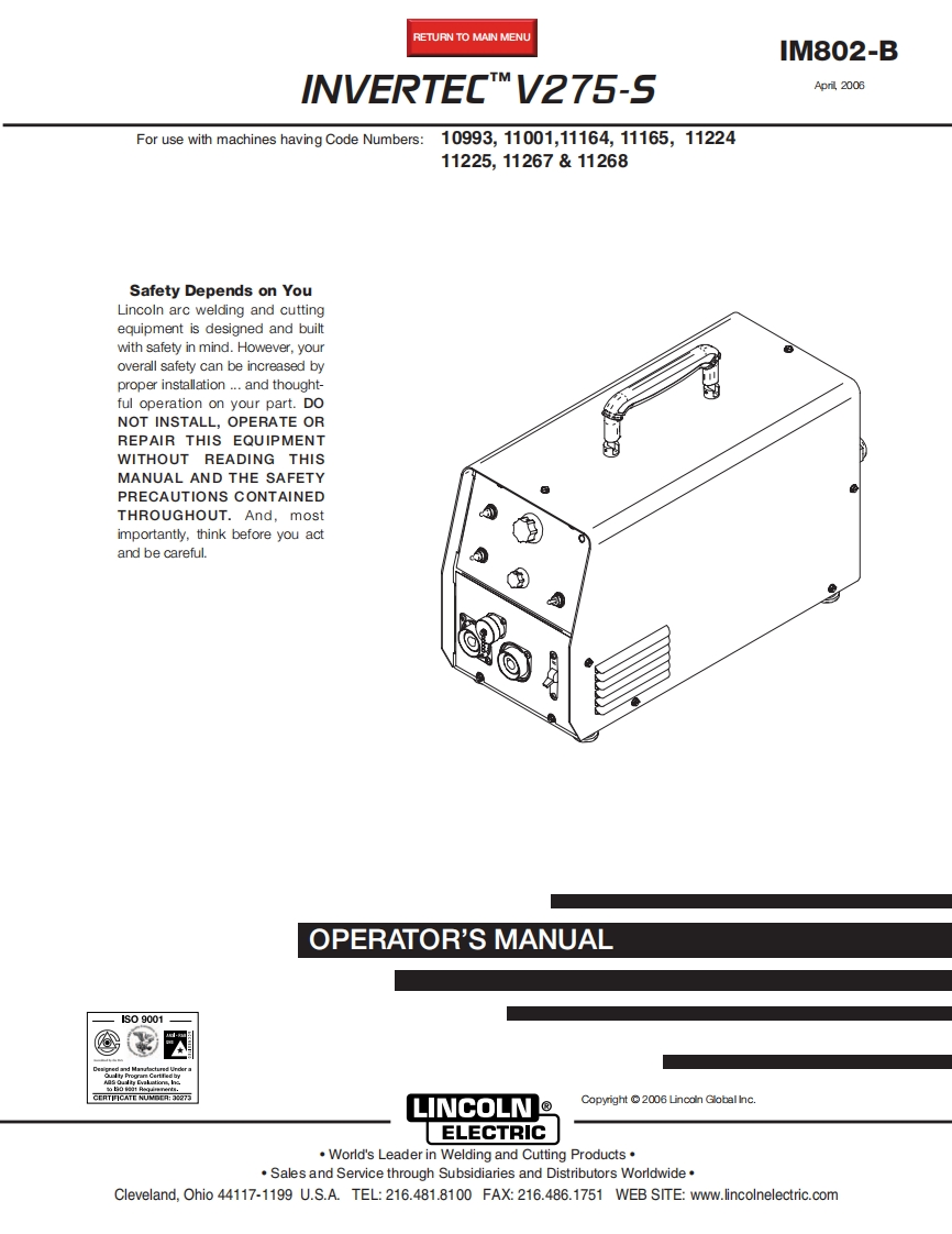 InvertecV275S维修手册含电器原理图