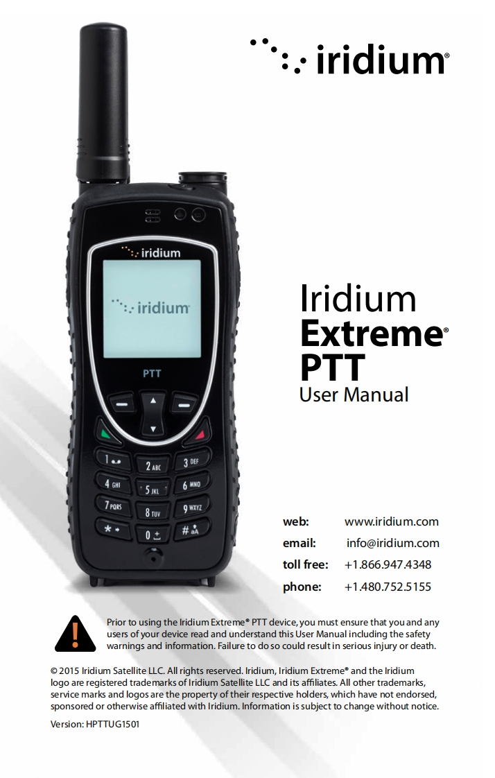 Iridium_PTT_Users_操作说明书手册