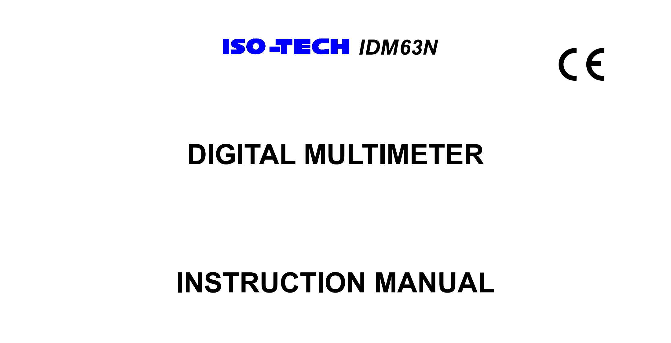Iso-techIDM63N-操作说明书手册