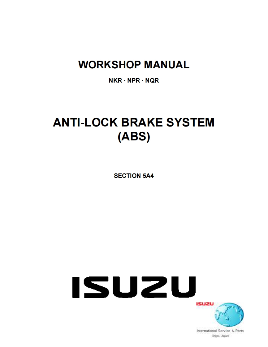 Isuzu-Elf-NKR-NPR-NQR-Trucks-ABS-Workshop-Manual维修维护手册-PDF