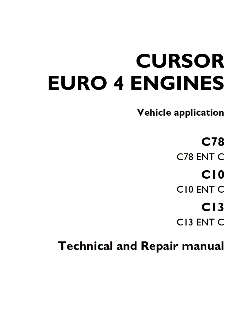 Iveco-CURSOR-EURO-4-ENGINES-Service-Repair-Manual维修手册