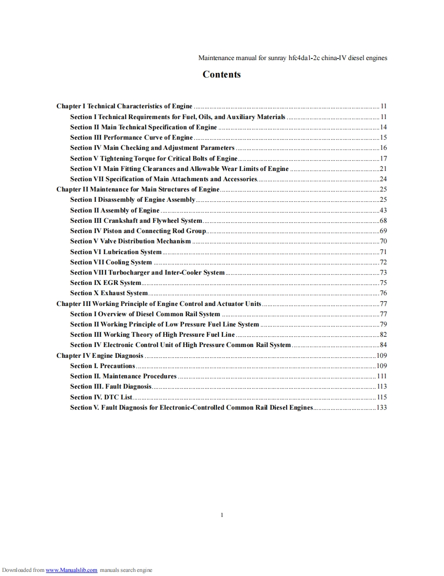 JAC-HFC4DA1-2C-Engine-Workshop-Manual维修手册