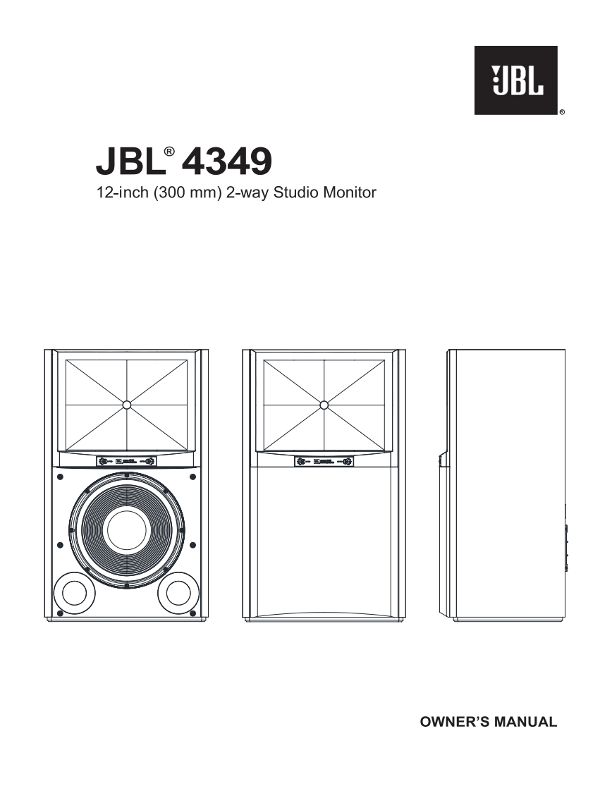 JBL4349_Loudspeaker_使用操作说明书手册_EN