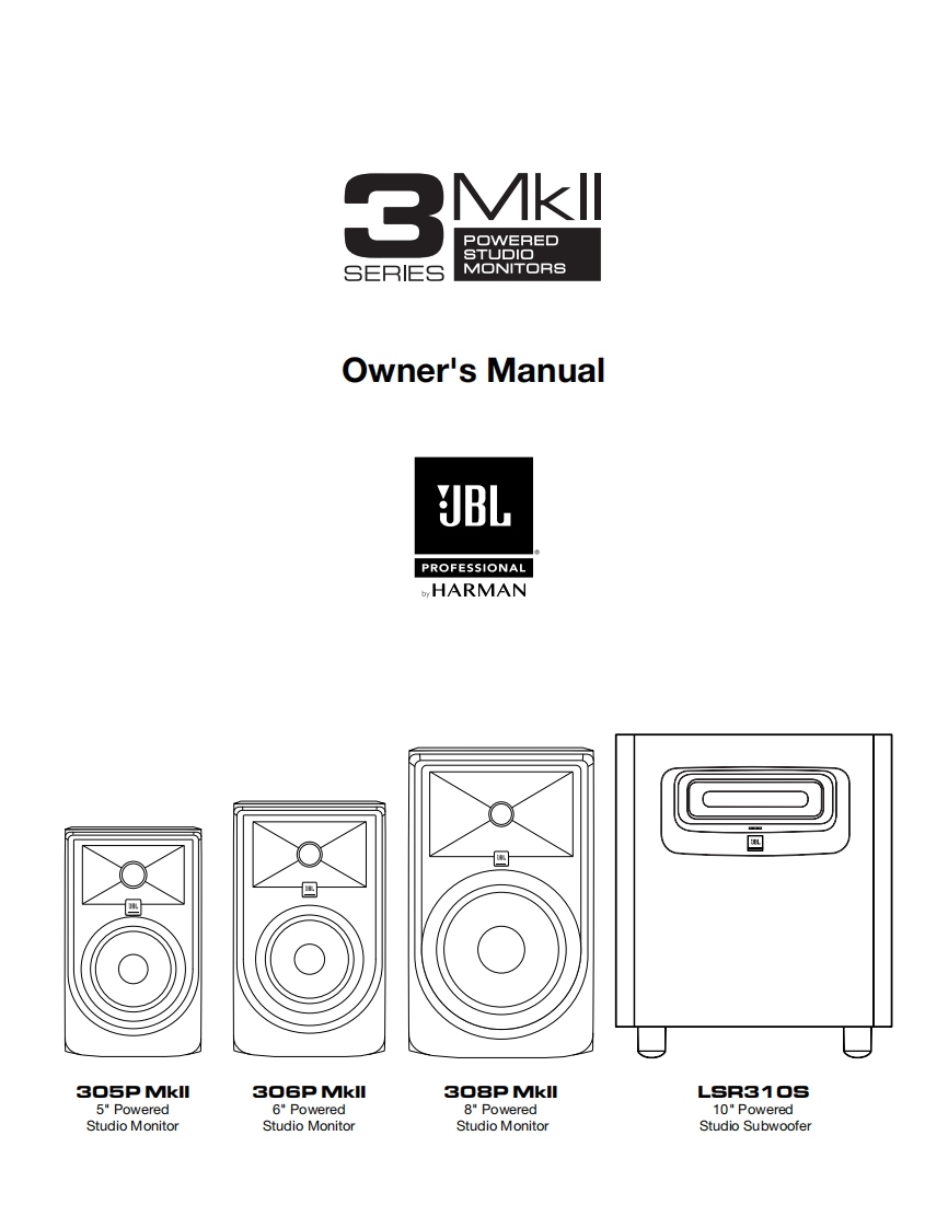JBL_3_Series_MKII_Owners_Manual_English使用说明书手册
