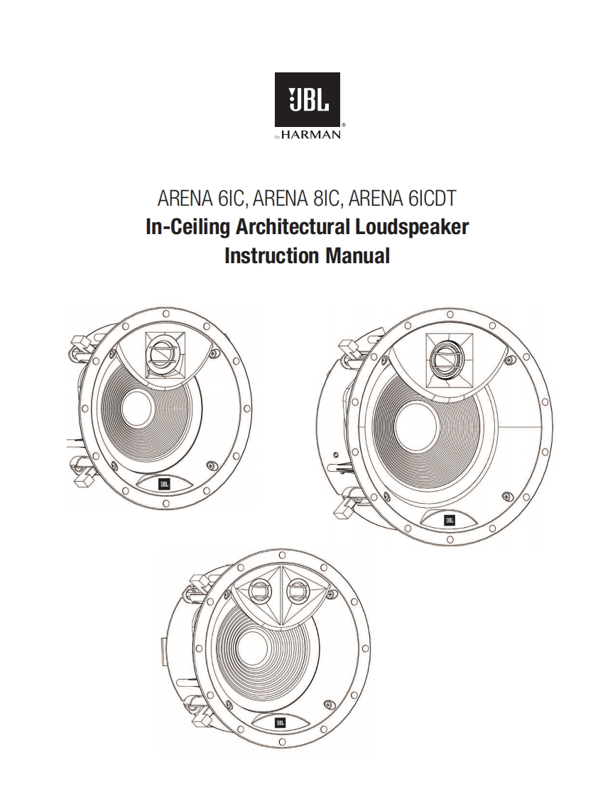JBL_ArchitecturalSeries_Ceiling_使用操作说明书手册_English